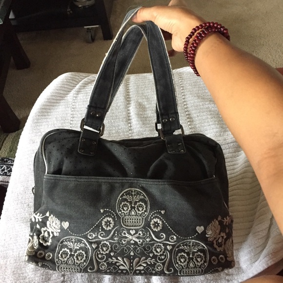 Loungefly Handbags - Black Dia De Los Muertos SugarSkulls loungefly Bag